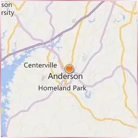Anderson University Location Map Anderson University Location Map